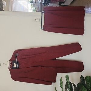 Pendleton made in USA blazer trouser and skirt set, 3 in 1 set, career, red set